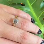 Vining Vintage Aquamarine 2-tone Solitaire