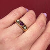 Mid Century Amethyst & Diamond Gypsy Band