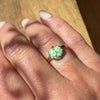 Cool Mint Chip Turquoise in Curvaceous Gold Ring by 720
