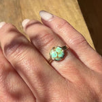 Cool Mint Chip Turquoise in Curvaceous Gold Ring by 720