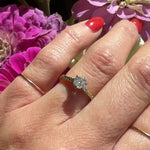 Charismatic Old Mine Cut Diamond in Engraved Solitaire Ring