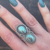 Sweet & Creepy Native American Turquoise Spider Ring