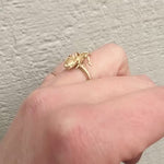 Adorable 18k Gold Spider on 14k Band