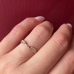 Diamond & Engraved Gold Nesting Band by 720