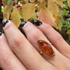 Graceful Russian Amber Mid Century Ring