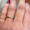 Slim 14k Gold Flat Edged Half Round Band