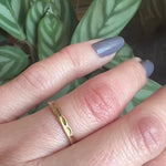 Scalloped & Milgrained 14k Gold Band