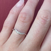Sparkling Diamond Nesting Band in Recycled Gold
