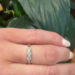 Darling Old Euro Cut Diamond Trilogy Ring by 720