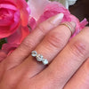 Classic English Diamond Trilogy Ring in 18ct & Platinum