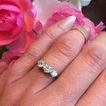 Classic English Diamond Trilogy Ring in 18ct & Platinum