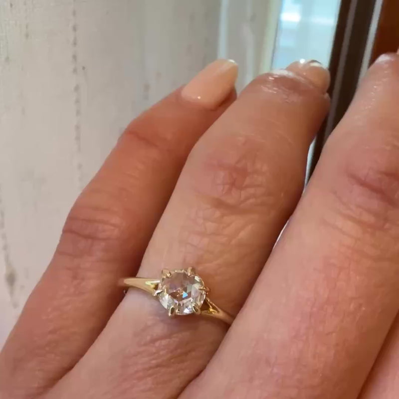 Radiant Rose Cut Diamond Solitaire by 720