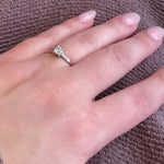 Pretty Palladium OEC Diamond Engagement Ring