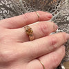 Radiant Citrine & Engraved Gold Belcher Ring by 720