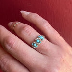 Pretty Posy Turquoise & Pearl Edwardian Ring