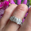 Platinum Vintage 1930s Old European Diamond Ring