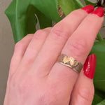 Double Heart Rosy Gold Victorian Cigar Band