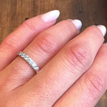 Handsome Seven Diamond & White Gold Band by 720