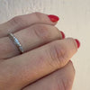 Slim Baguette Diamond & White Gold Wedding Band