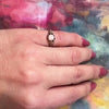 Colorful Opal in Engraved 14k Gold Belcher Ring