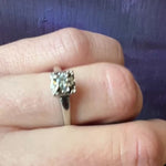 Architectural Diamond & White Gold Solitaire Ring