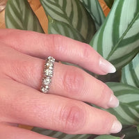 Fancy Platinum Old European Cut Diamond Band