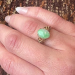 Graceful Gold and Jade Ring