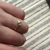 Old Mine Cut Diamond in Two-Tone Mid-Century Solitaire