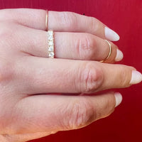 Elegant Five Diamond & Yellow Gold Band by 720