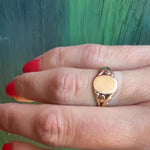Acanthus Motif 14k Gold Signet Ring
