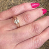 Oval Diamond in Architectural Gold Solitaire Ring