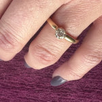 Old European Cut Diamond Solitaire on Chunky Gold Band