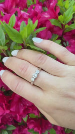 Sparkling Diamond Trio Engagement Ring