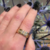 Swanky Wide Diamond & Gold Band