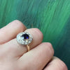 Gorgeous Edwardian Sapphire & Diamond Halo Ring