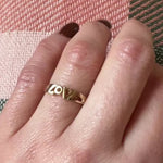 Groovy Pop Art 14k Gold "Love" Band