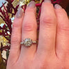 Witchy Star Motif Diamond & Platinum Engagement Ring