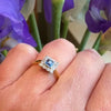 English Sapphire & Diamond Picture Frame Ring