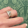 New Old Stock Retro Wedding Set with Old Mine Cut Diamond