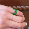 Delicious 18k Enameled Bombé with Ruby
