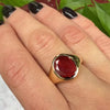 Hypnotic Almandine Garnet Signet Ring by 720