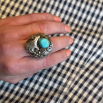 Fantastical Scene Turquoise & Sterling Silver Ring