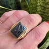 Bold Roman Soldier Hematite Intaglio Ring