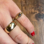 Petite Sapphire Belcher Ring with Engraving