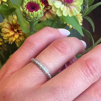 Deco Diamond White Gold Wedding Band by 720