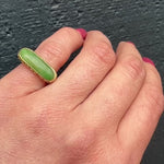Graceful 18k Gold and Jade Ring