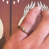 Dainty Diamond Band with Colorful Leaves