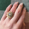 Flamboyant Flower Opal & Gold Pop Art Ring