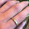 Voluptuous 18k Gold Band with Solitaire Diamond