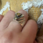 New Wave Triangles Sterling & Citrine Ring